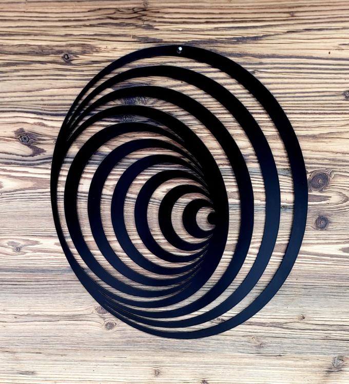 Décoration spirale ovale en métale