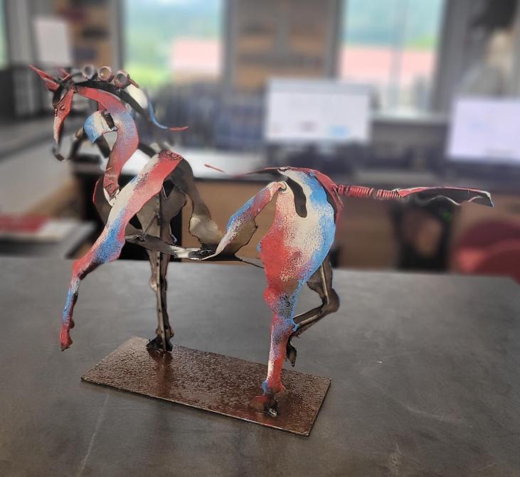 Sculpture métal cheval