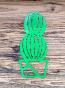 Cactus pot rectangle en métal à accrocher