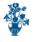 Fleurs vase métal Couleur : RAL 5005 bleu sécurité