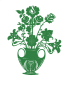 Fleurs vase métal Couleur : RAL 6032 vert sécurité