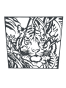 Tête de tigre jungle métal Couleur : RAL 7016 gris anthracite