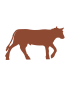 Vache métal Couleur : RAL 8004 brun cuivre