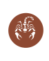 Scorpion en métal Couleur : RAL 8004 brun cuivre