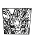 Tête de tigre jungle métal Couleur : Noir RAL 9005