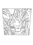 Tête de tigre jungle métal Couleur : RAL 9006 aluminium blanc